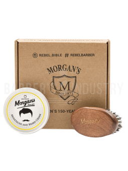 Morgan's Подарочный набор крем + щетка для бороды и усов 