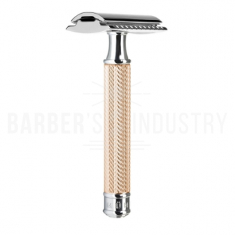 MUEHLE Т-образная бритва TRADITIONAL, розовое золото, closed comb