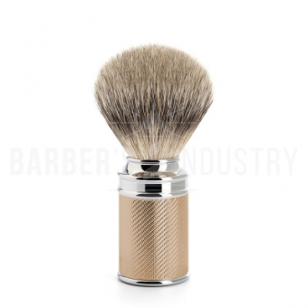 MUEHLE Помазок TRADITIONAL, барсучий ворс высшей категории Silvertip, розовое золото