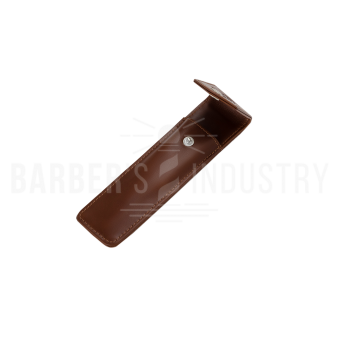 REBEL Кожаный чехол для опасной бритвы Prestige Brown