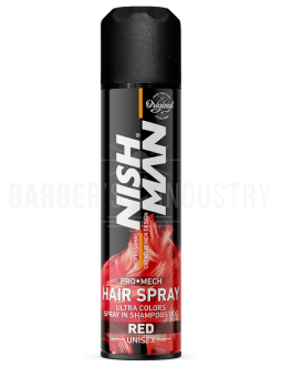 NISHMAN Спрей-краска для волос MECH SPRAY - RED 150 ML
