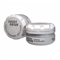 NISHMAN Цветной воск для укладки волос C1 COLORING WAX светло серый 100 ML