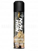 NISHMAN Спрей-краска для волос GLITTER HAIR SPRAY - GOLD 150 ML
