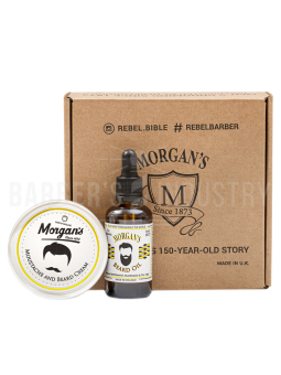 Morgan's Подарочный набор масло для бороды + крем для бороды и усов