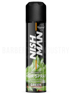 NISHMAN Спрей-краска для волос MECH SPRAY - GREEN 150 ML