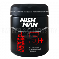 NISHMAN Гель для укладки волос GUM EFFECT 5+ ультра сильный 750 ML